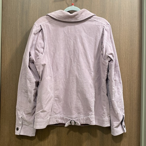 Eddie Bauer Purple Corduroy Jacket Size Large Unlined Lightweight Pastel Chore - Picture 13 of 17